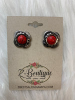 Red Stud Earring