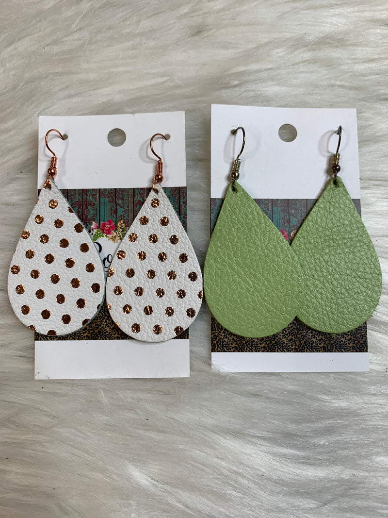 Leather Drop Earring
