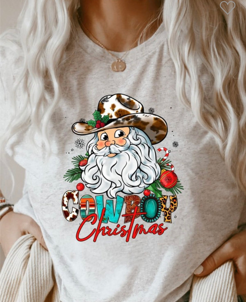Cowboy Christmas Short Sleeve