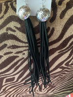 Concho Leather Tassle Earrings