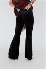 Three Bird Nest - Cher Velvet Flare Pants - Burgundy
