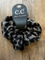 Velvet Leopard Scrunchie