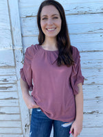 Ruffle Sleeve Top