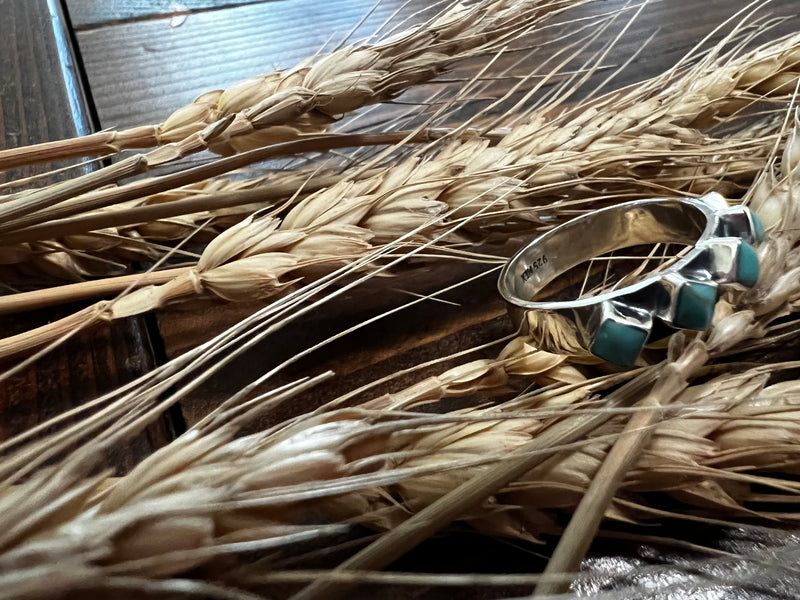 Diamond Turquoise Sterling Silver Ring