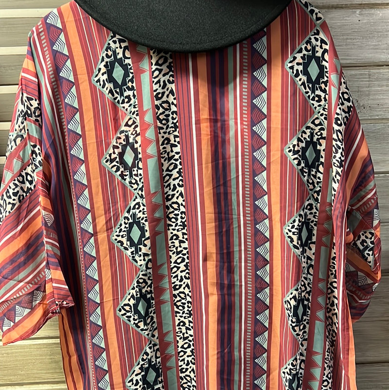 Leopard Aztec Kimono