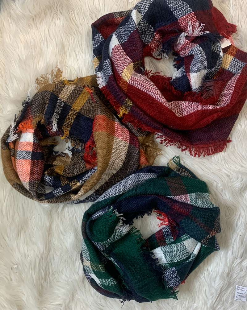 Plaid Infinity Scarf