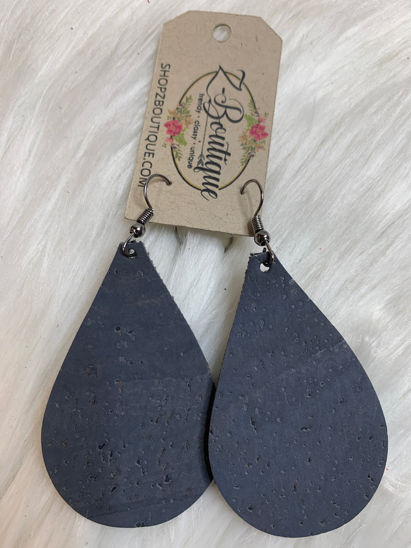 Cork Teardrop Earring