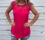 Lace Trim Tunic (Pink)