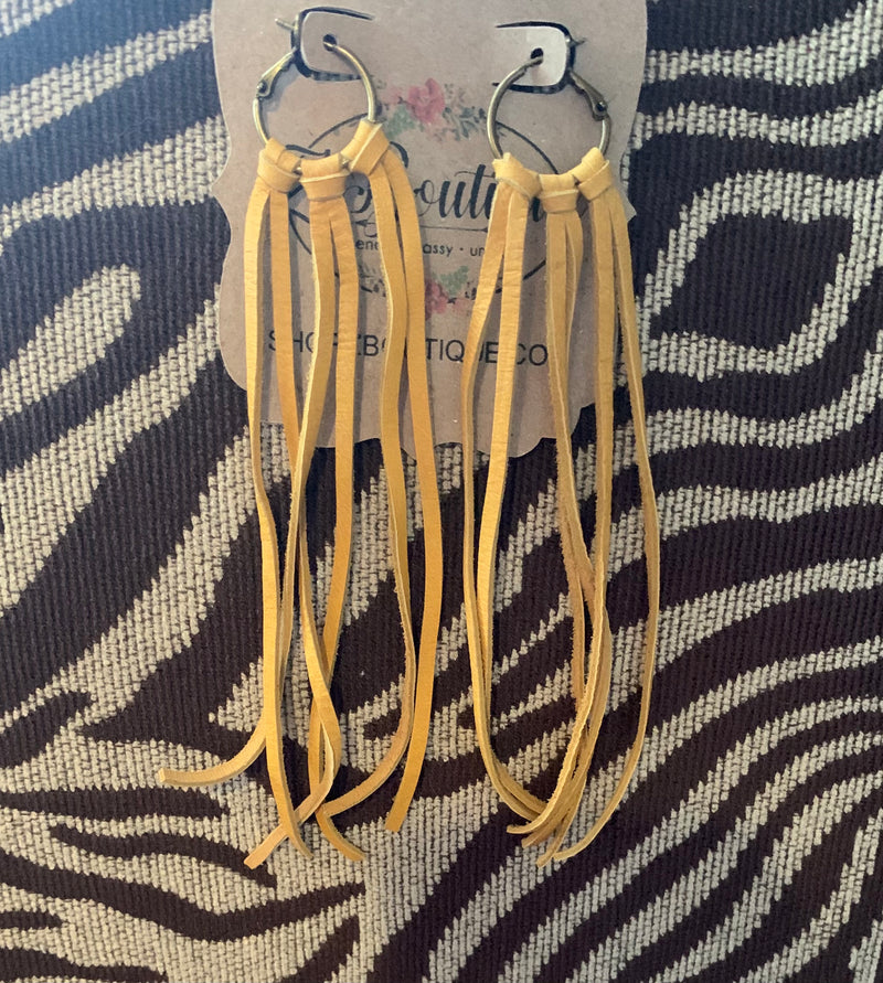 Mustard Leather Tassal