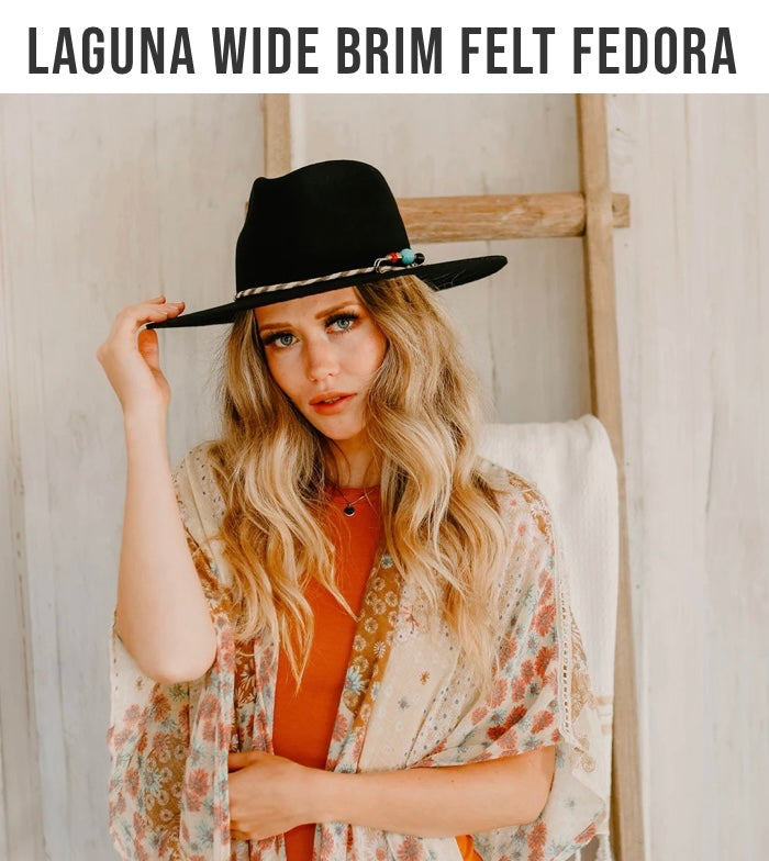 Laguna Black Felt Hat