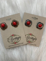 Red Stud Earring