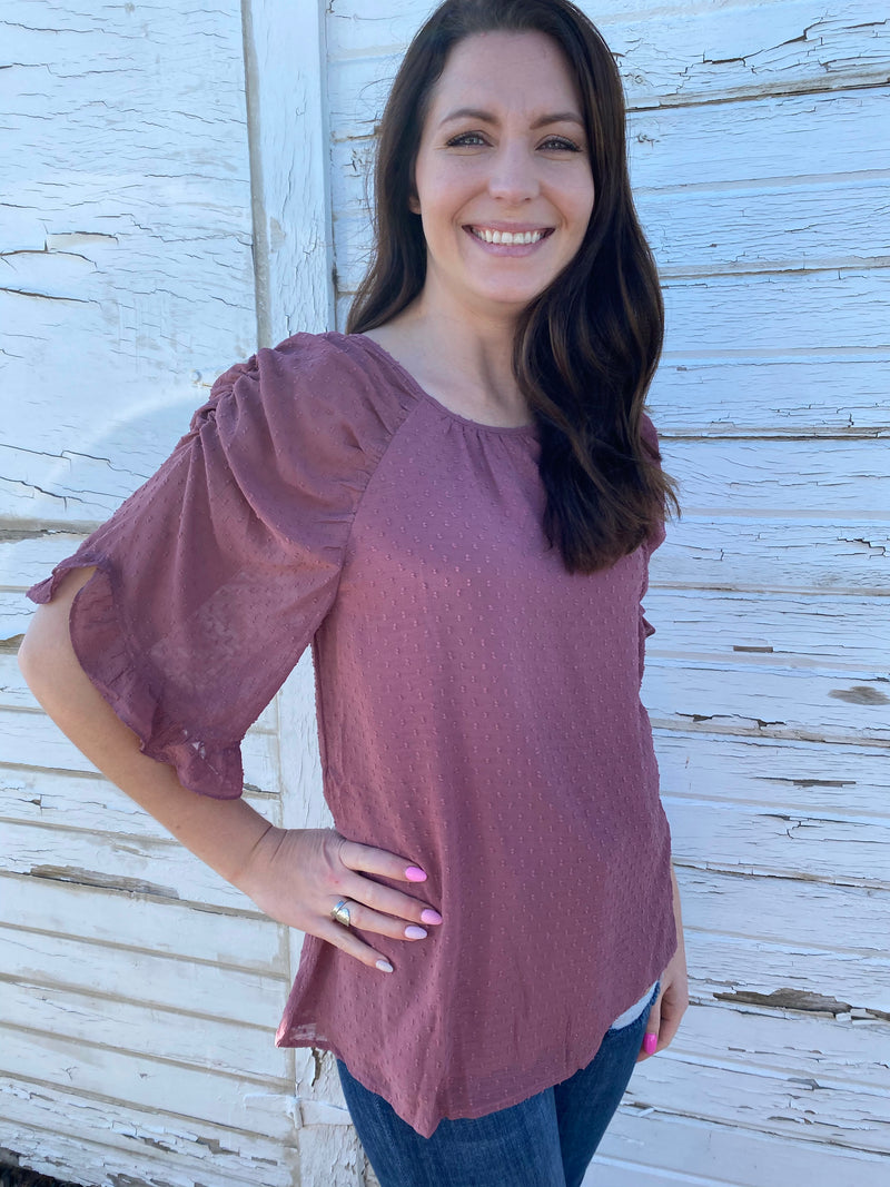 Ruffle Sleeve Top