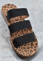 Daphne Slide Black/Leopard
