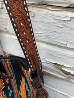 Black Blanket Buckstitch Tote