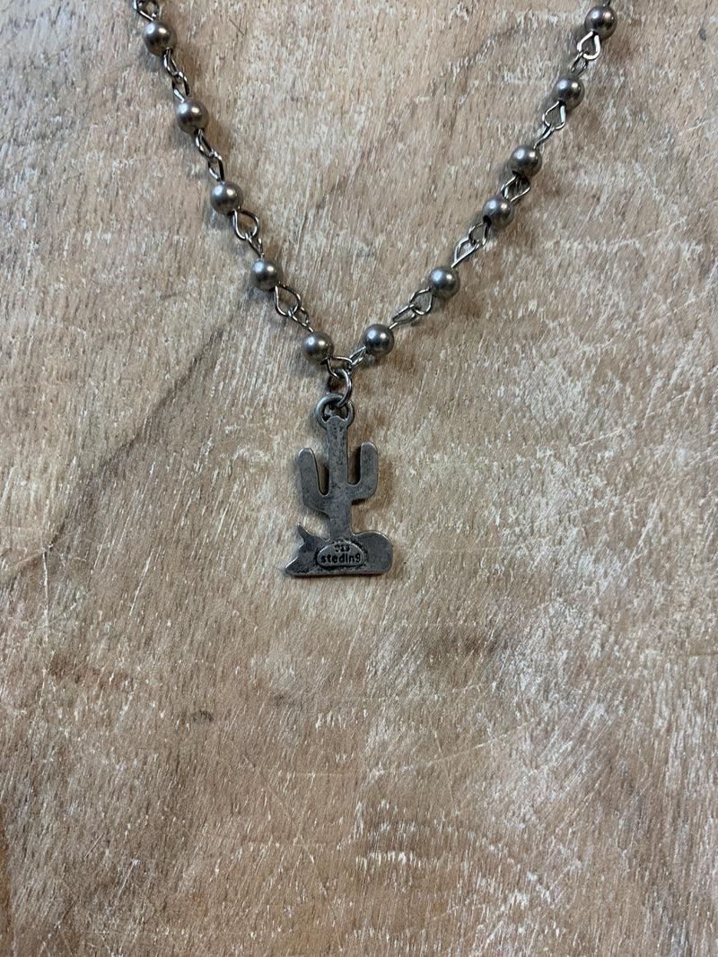Silver Cactus Necklace