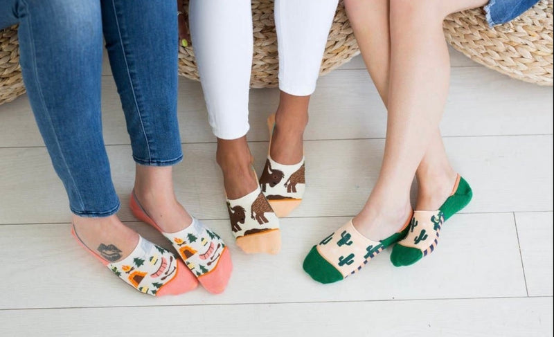 Printed No Show Socks