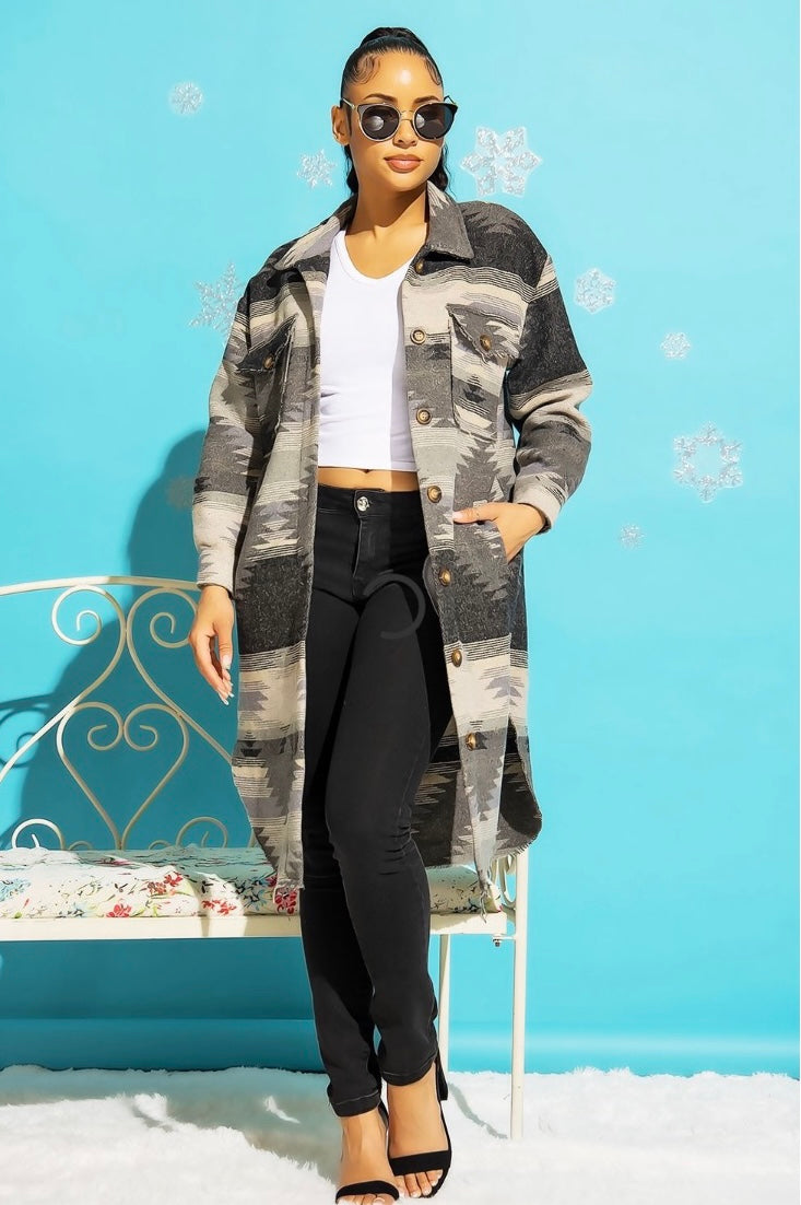 Long Aztec Shacket